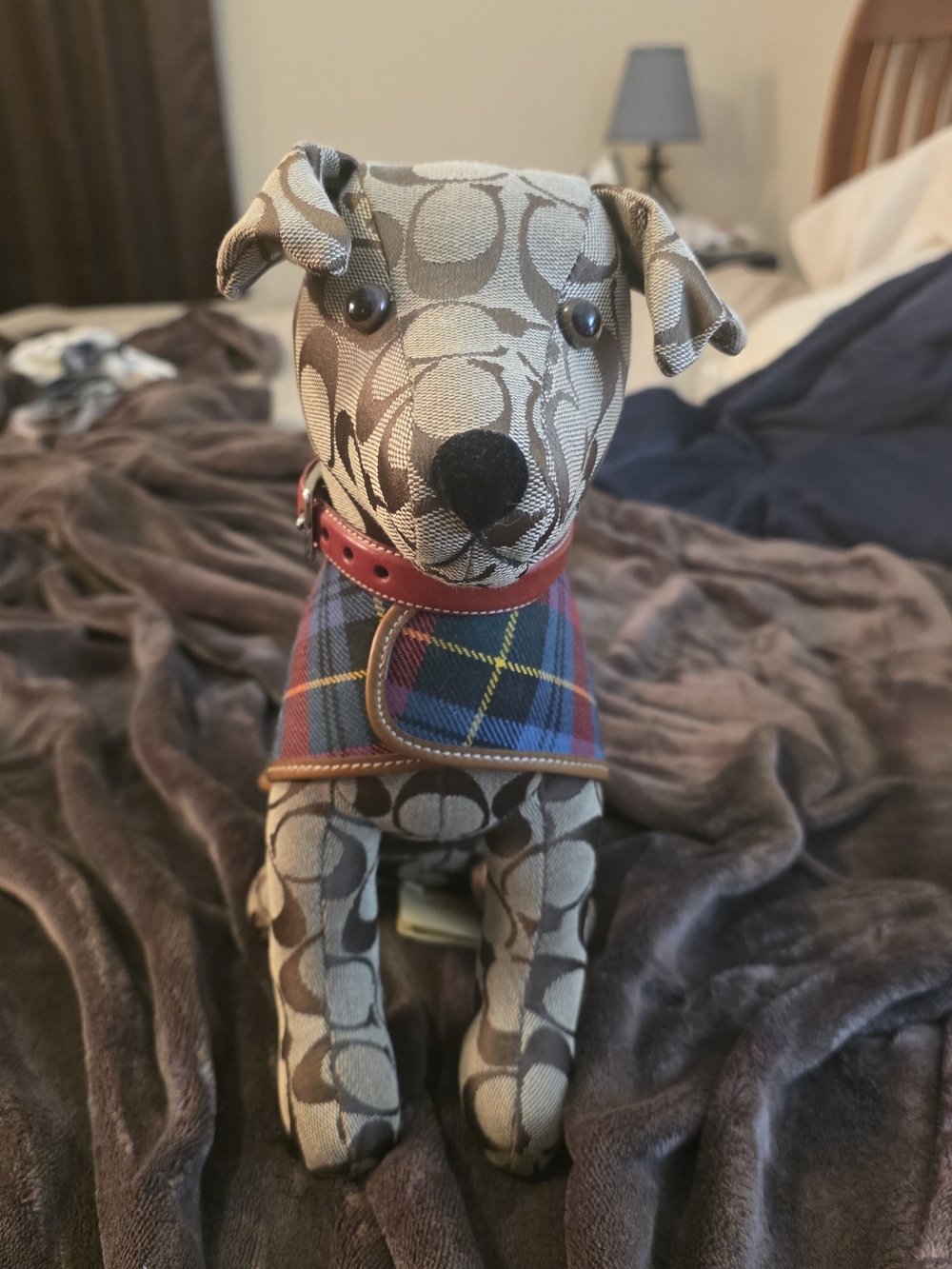 ULTRA RARE Vintage 2009 Coach Signature Jack Russell Terrier Plush (Style #8443)